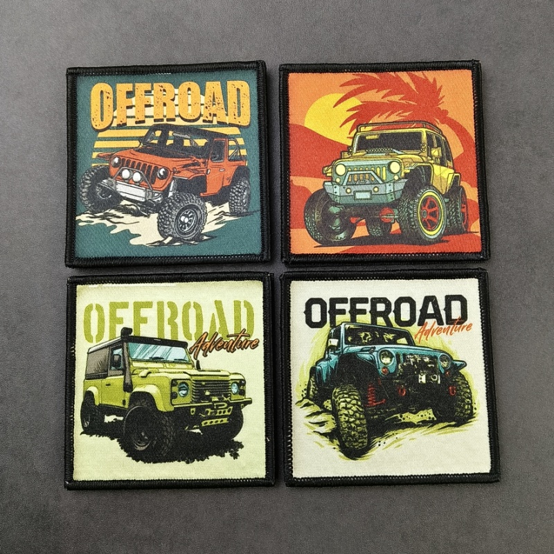 Outdoor Camping Jeep - Outdoor Off-road Vehicles Print Patch Jeep