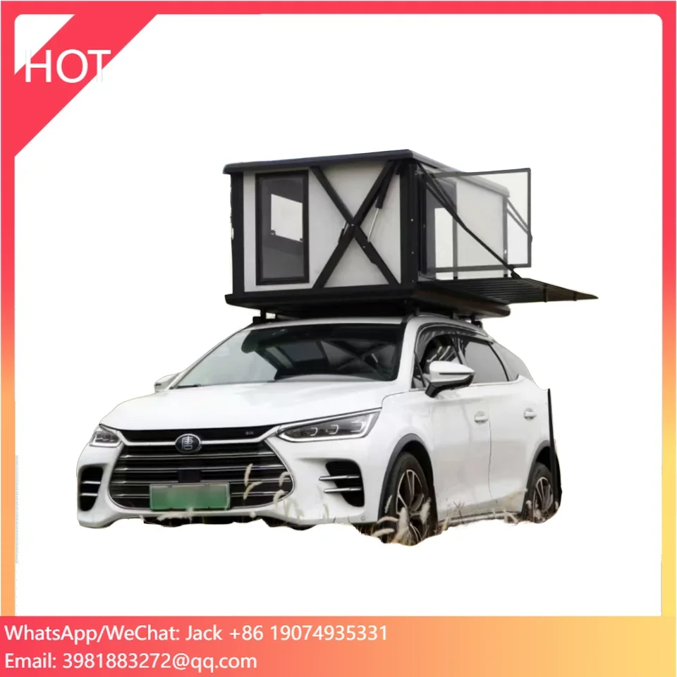 Outdoor Camping Jeep - Auto Hard Shell Rooftop Tent 2-3