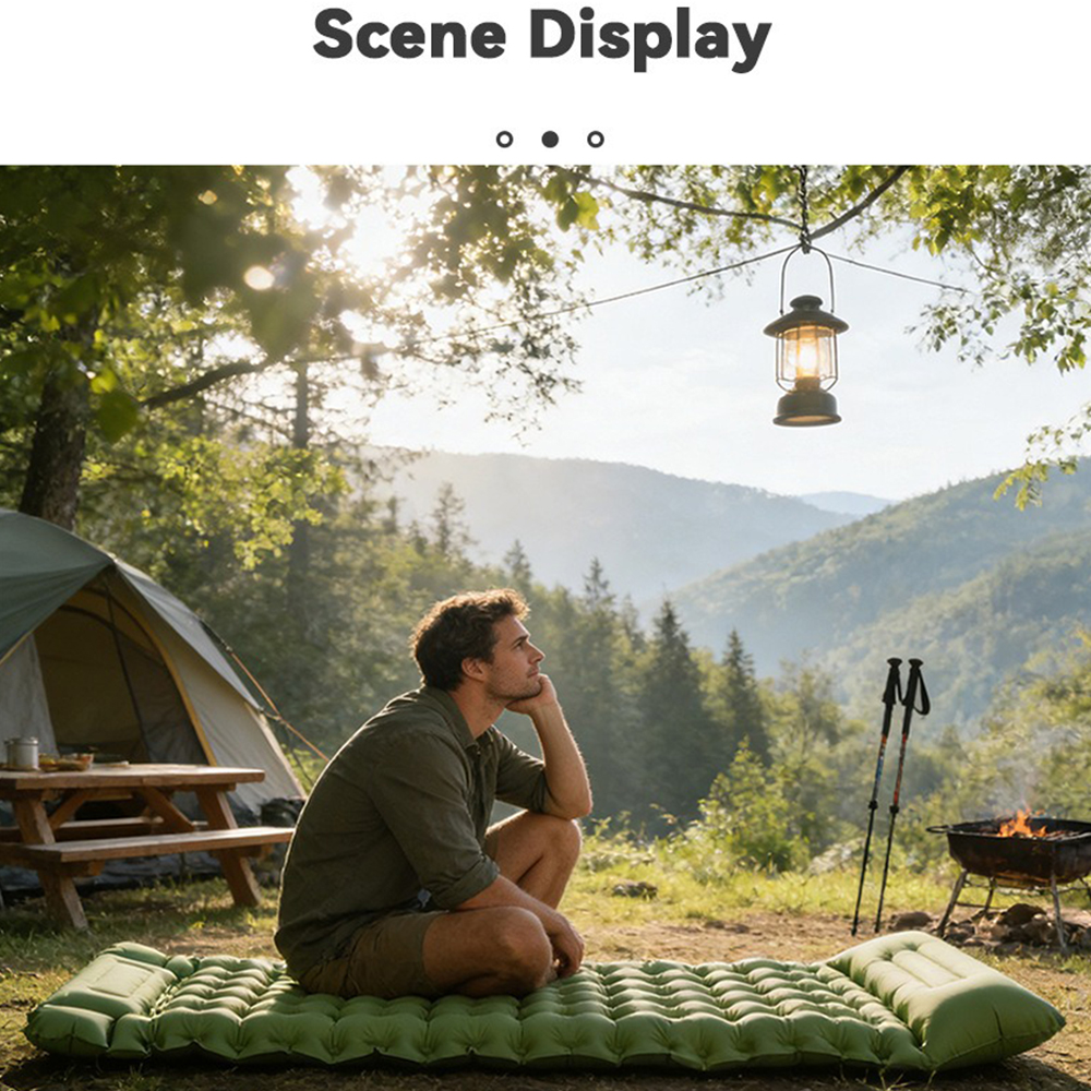 Outdoor Camping Inflatable Tent - Beach Manual Inflatable Sleeping Pad Outdoor