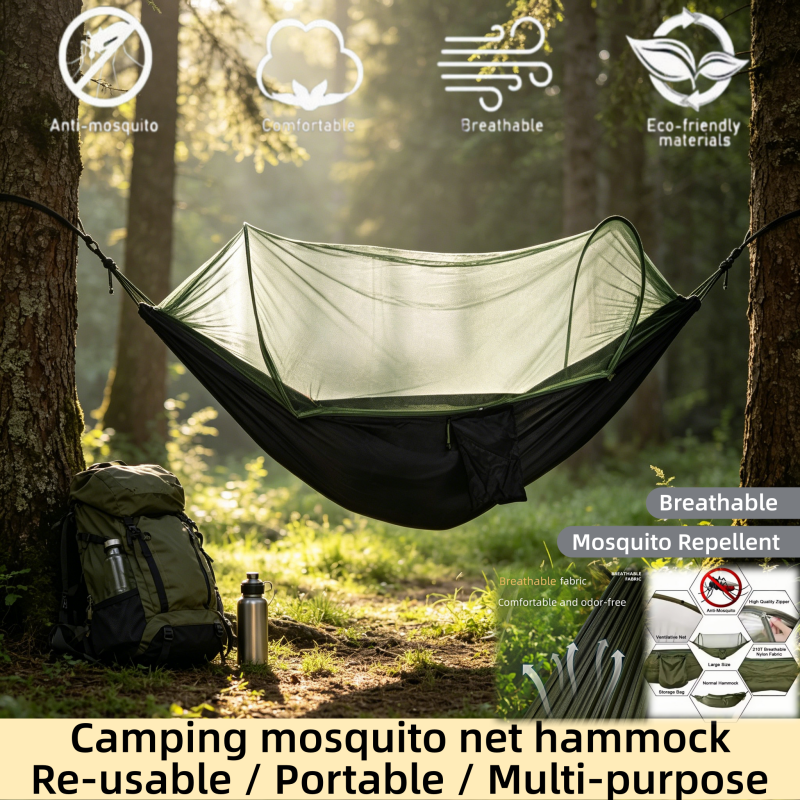 Outdoor Camping Table And Chairs - Portable outdoor camping hammock, mosquito net