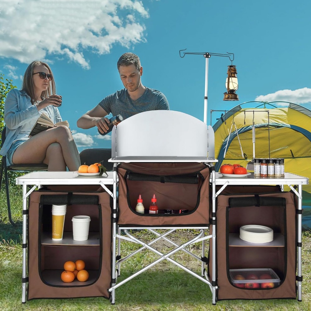 Folding Camping Kitchen Table  – Outdoor Camping Kitchen Setup Bewertung und Preis
