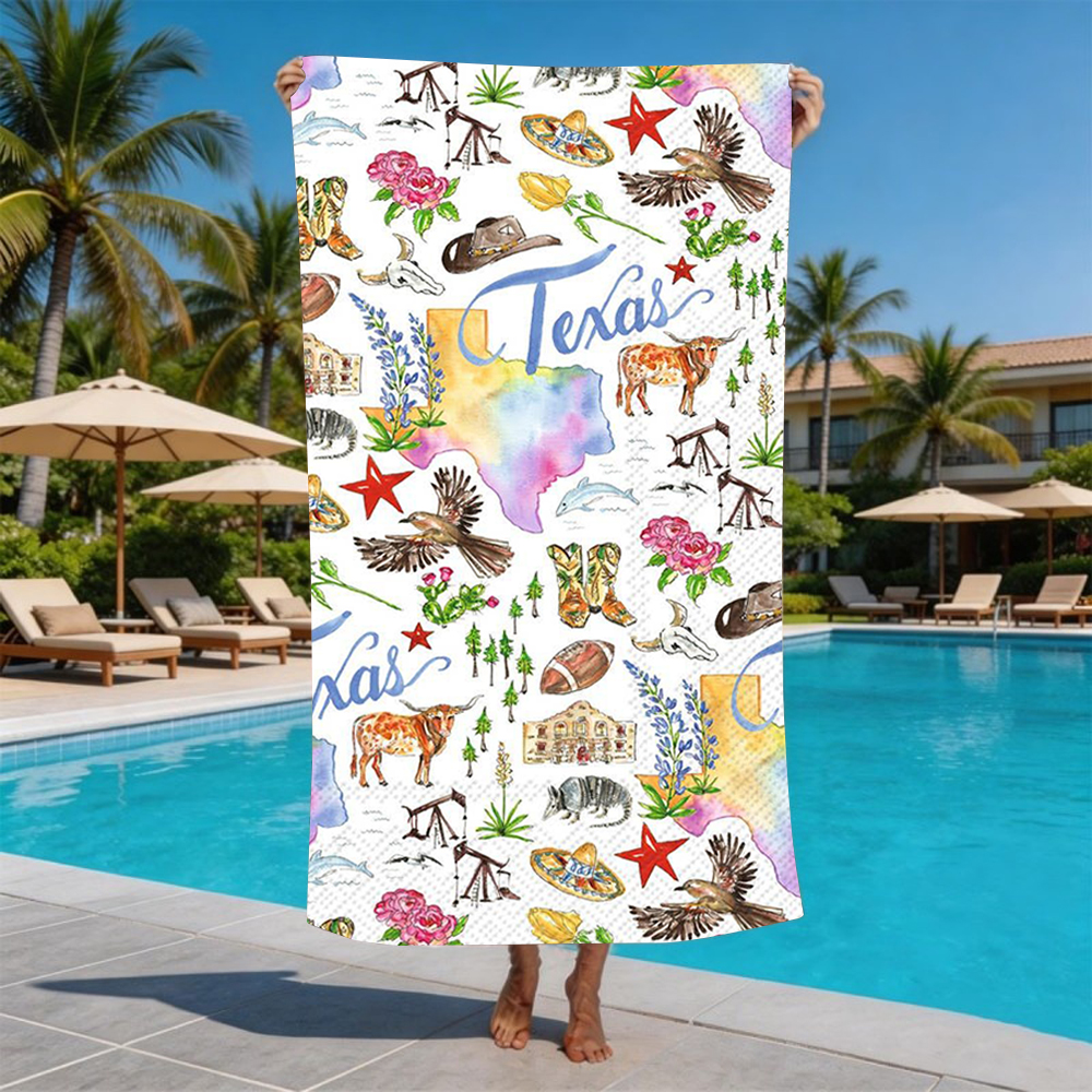 Watercolor Texas Western Cowbo – Outdoor Camping In Texas Bewertung und Preis