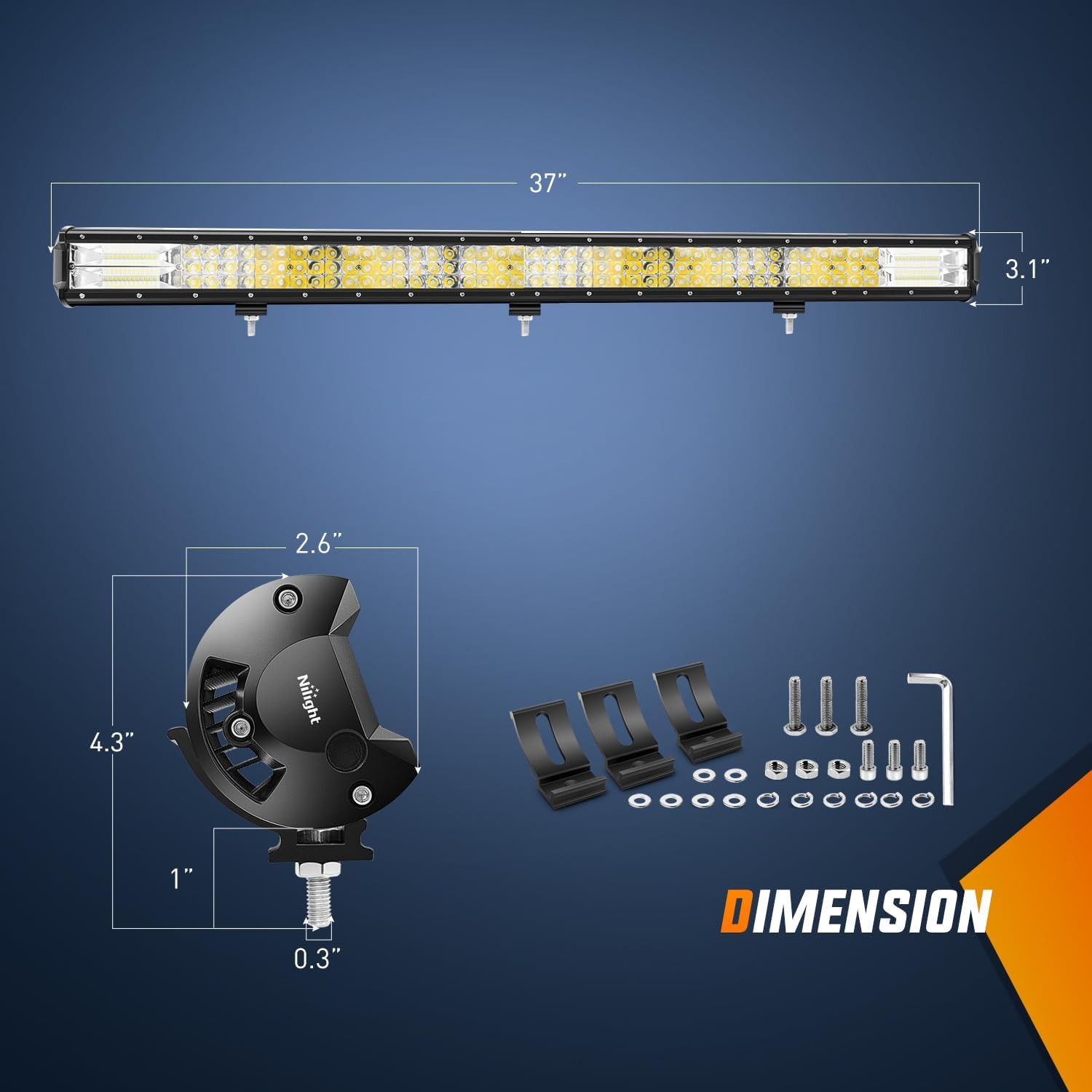 Nilight 37Inch Triple Row LED  – Outdoor Camping Jeep Bewertung und Preis
