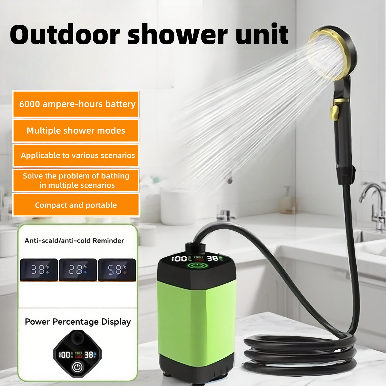 Portable outdoor electric show – Outdoor Camping Bathroom Bewertung und Preis