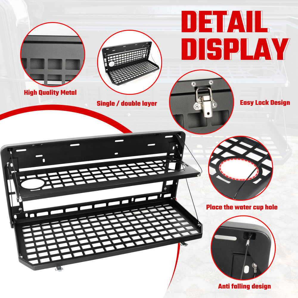 2-Tier Tailgate Table Rear Fol – Outdoor Camping Jeep Bewertung und Preis