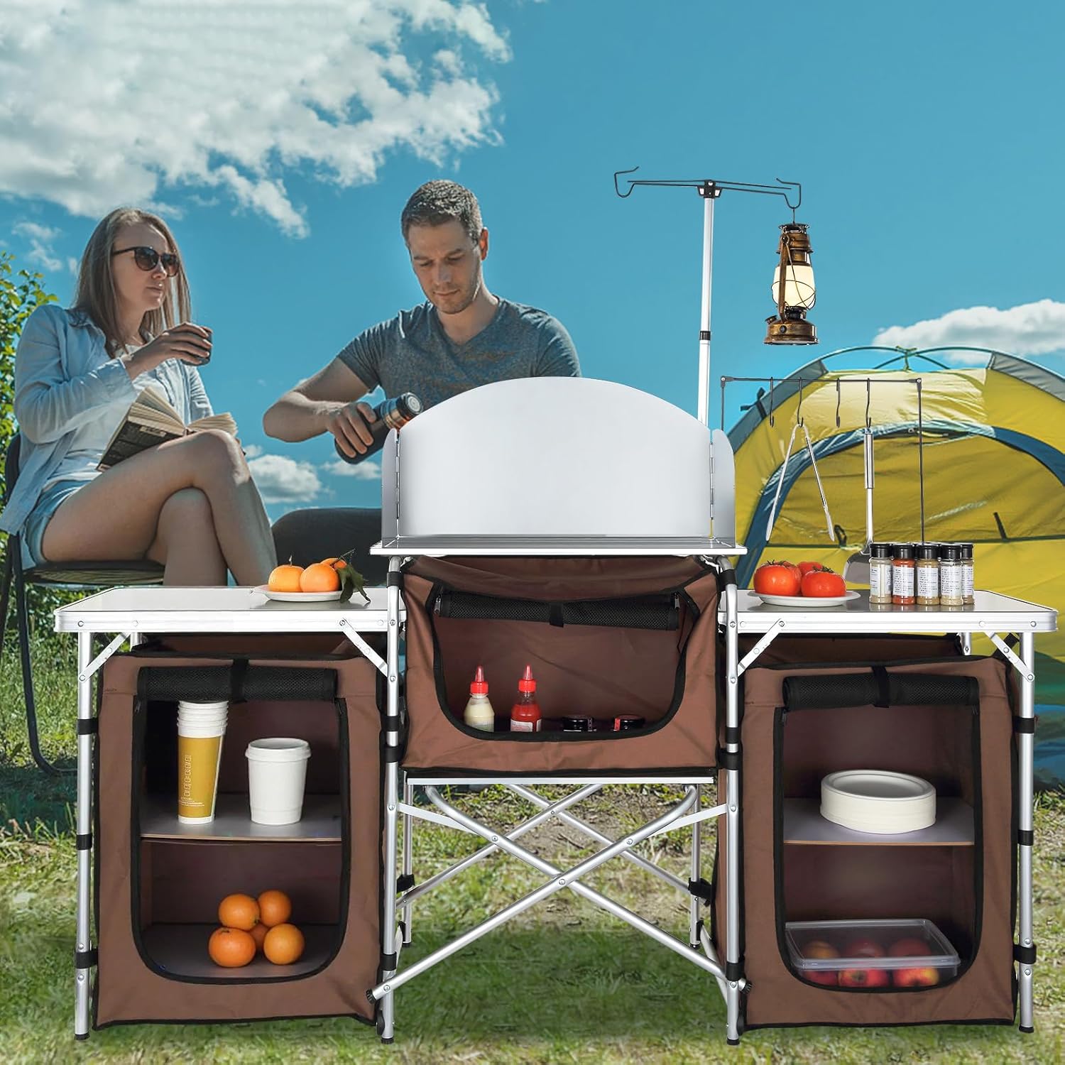 Folding Camping Kitchen Table  – Outdoor Camping Kitchen Setup Bewertung und Preis