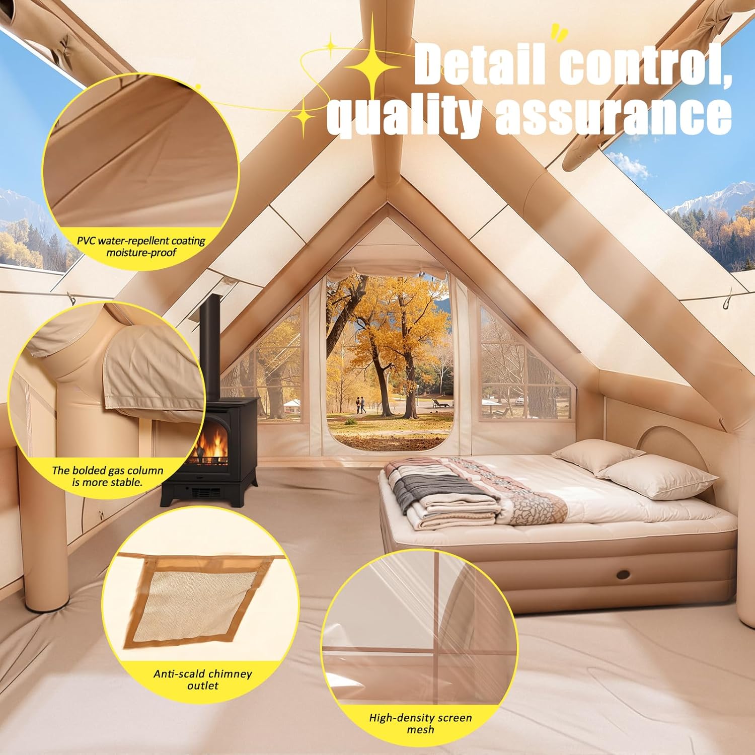 6-8 Person Inflatable Camping  – Outdoor Camping Inflatable Tent Bewertung und Preis