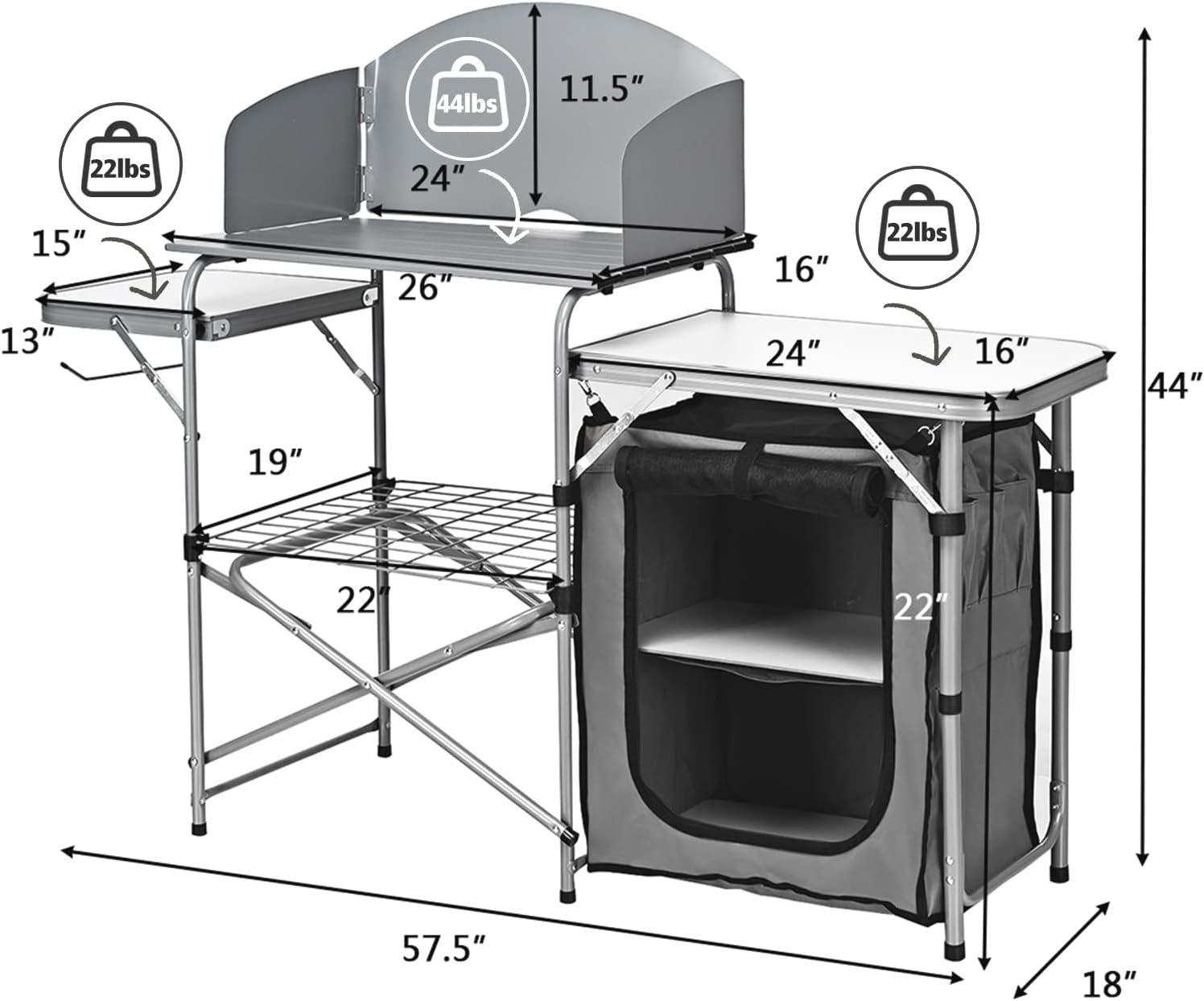 Folding Camping Kitchen Table  – Outdoor Camping Kitchen Setup Bewertung und Preis