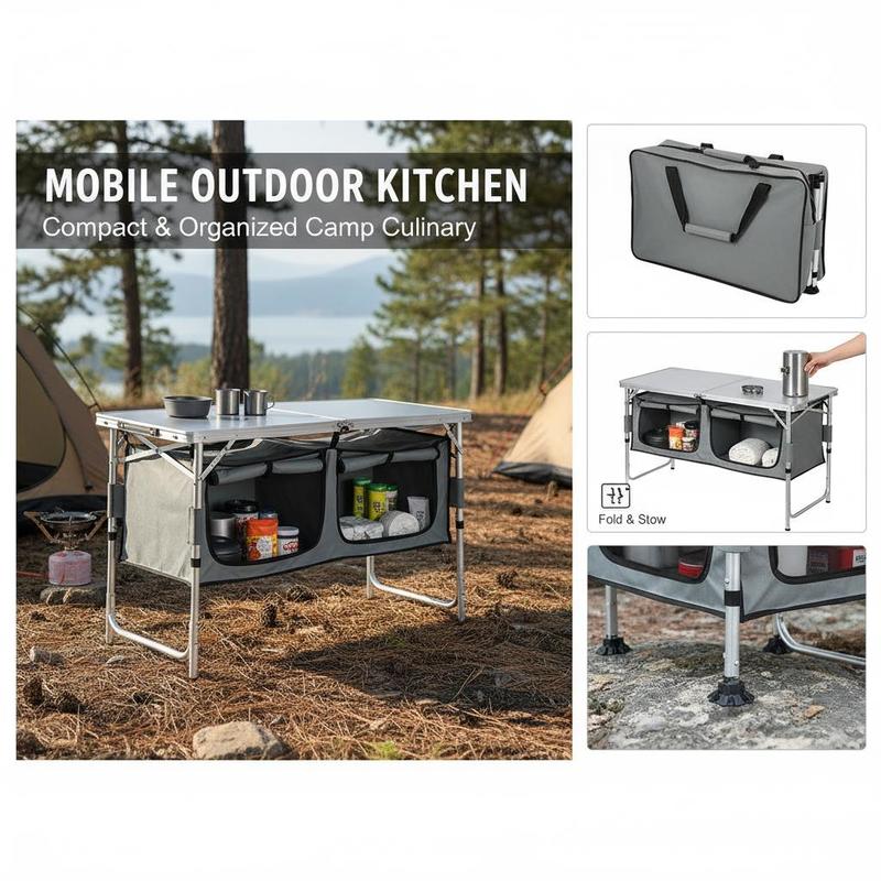 Camping Kitchen Table, Quick s – Outdoor Camping Kitchen Setup Bewertung und Preis