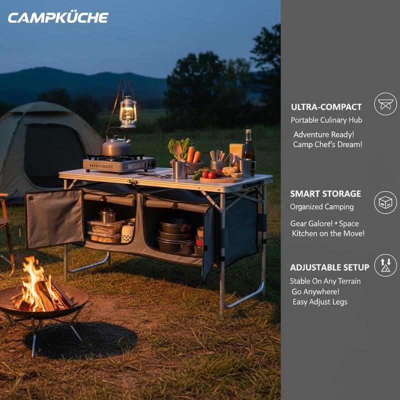 Camping Kitchen Table, Quick s – Outdoor Camping Kitchen Setup Bewertung und Preis