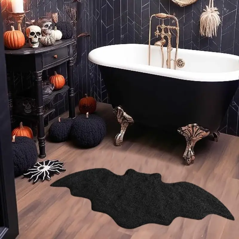 Black Halloween Bat Rug Non Sl – Outdoor Camping Kitchen Setup Bewertung und Preis