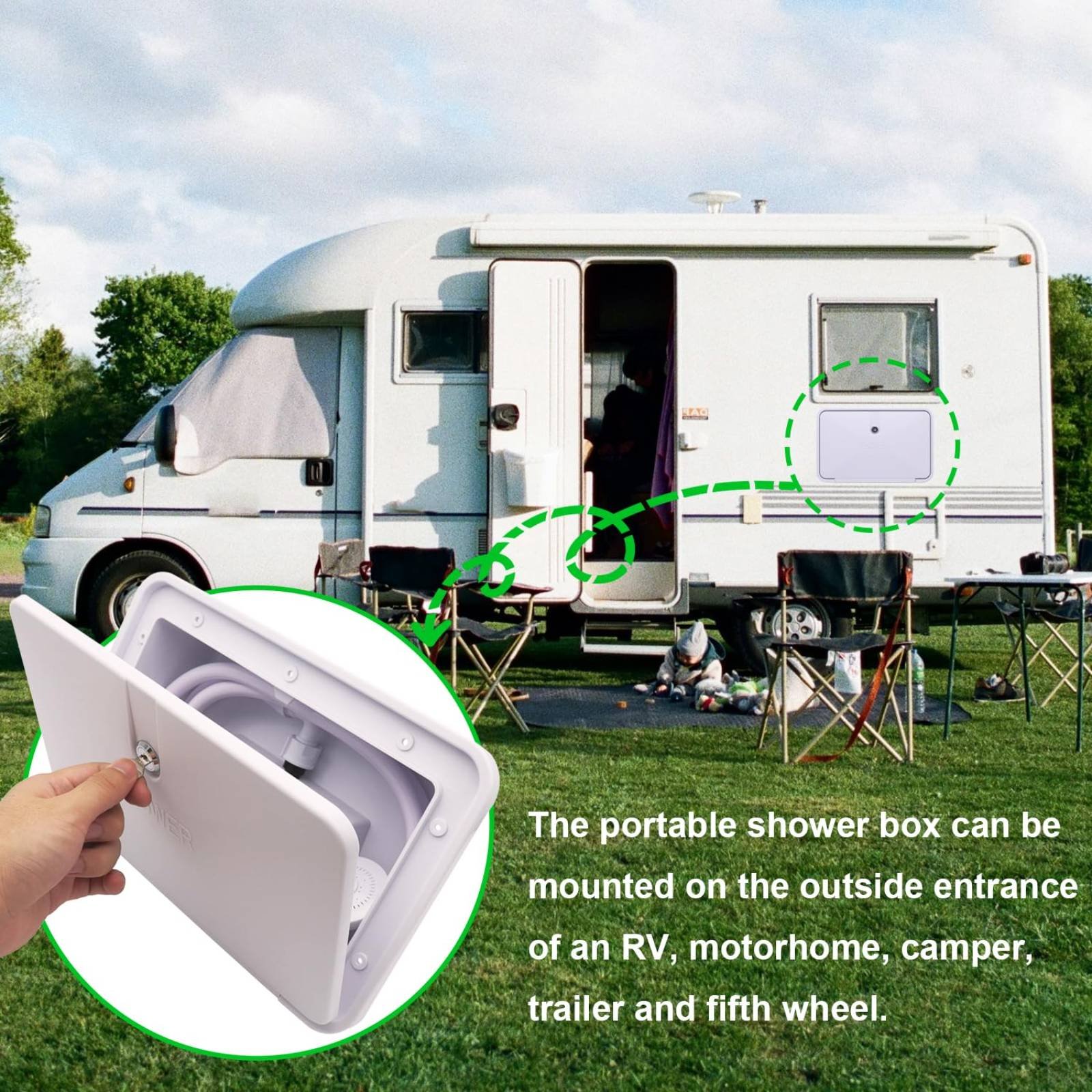 RV Exterior Shower Box Compact – Outdoor Camping Kit Bewertung und Preis