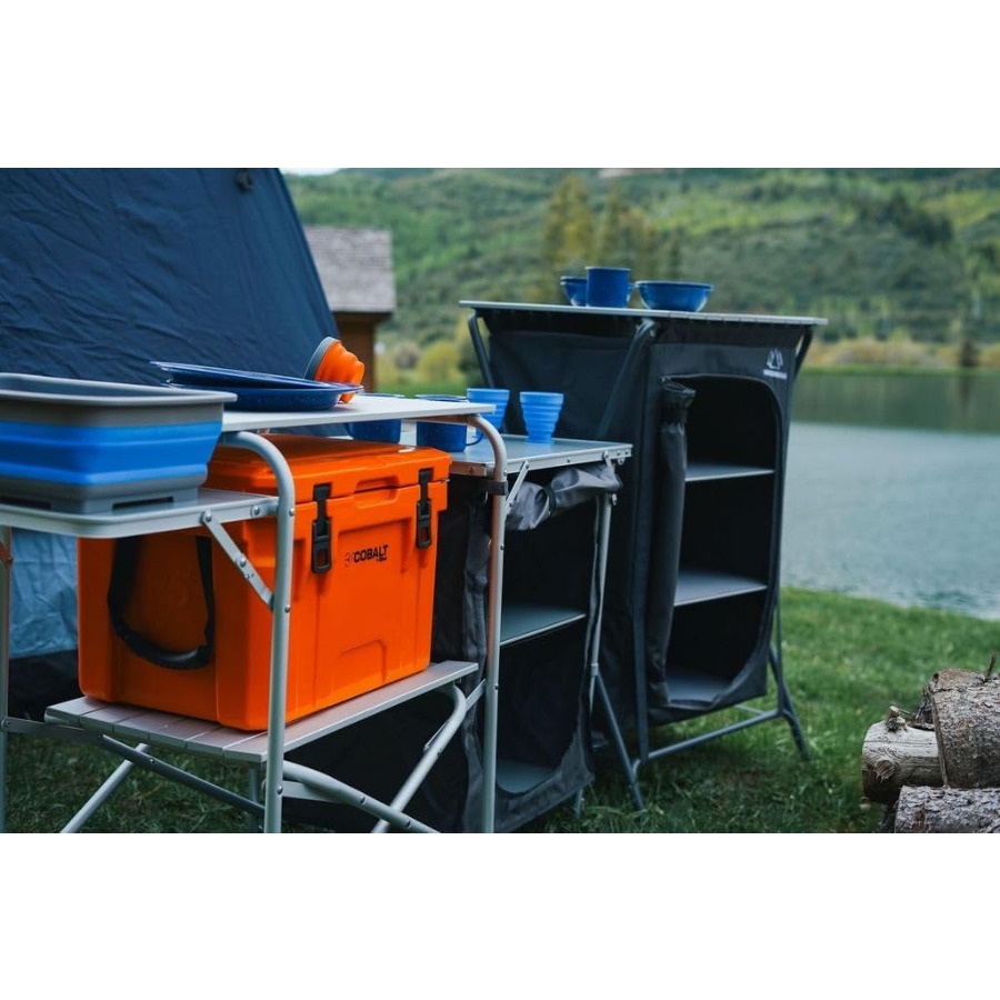 Deluxe Roll Top Kitchen Table  – Outdoor Camping Kitchen Setup Bewertung und Preis