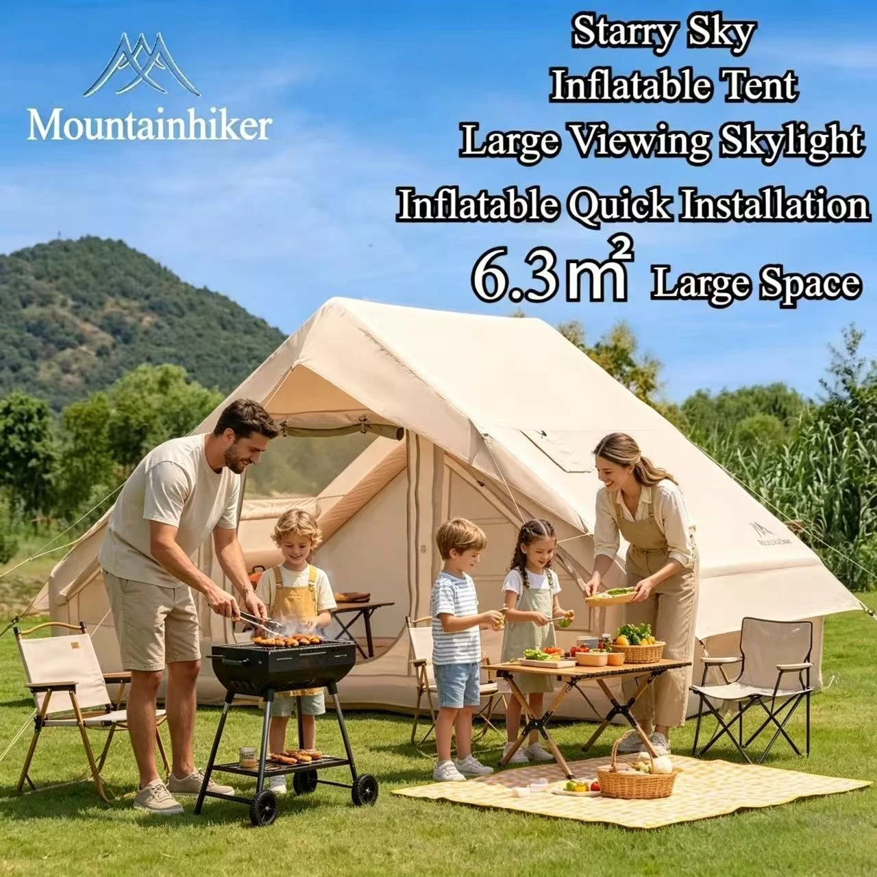 MOUNTAINHIKER 6.3㎡ Extra Large – Outdoor Camping Inflatable Tent Bewertung und Preis