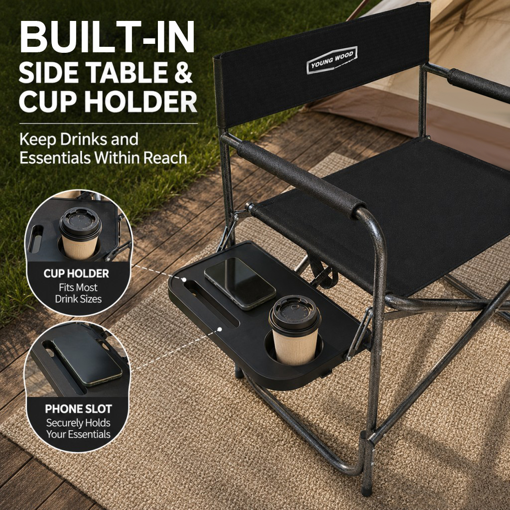 2PCS Portable Outdoor Chair wi – Outdoor Camping Table With Storage Bewertung und Preis