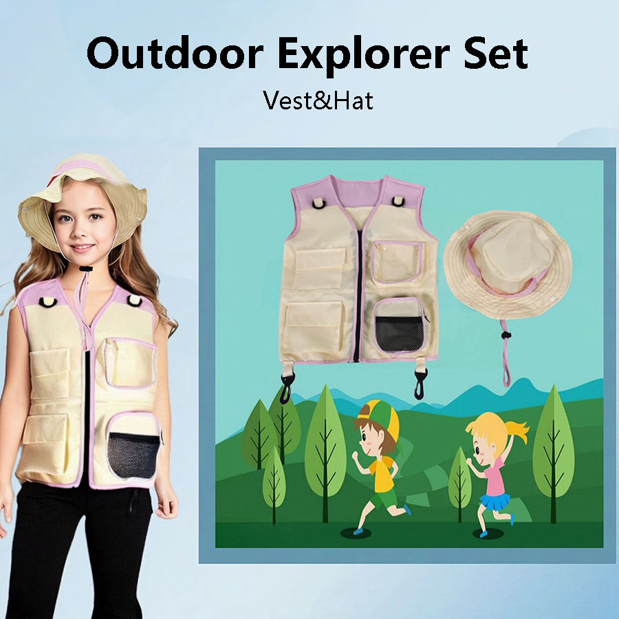Children Explorer Vest Hat Sui – Outdoor Camping Kids Activities Bewertung und Preis