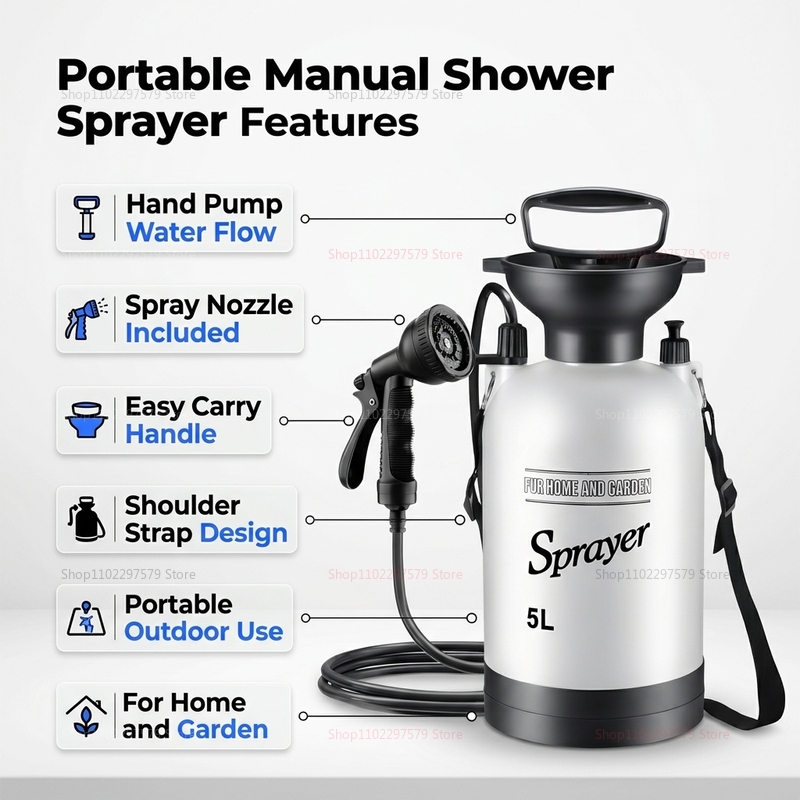 Portable Camping Shower 5L Man – Outdoor Camping Bathroom Bewertung und Preis