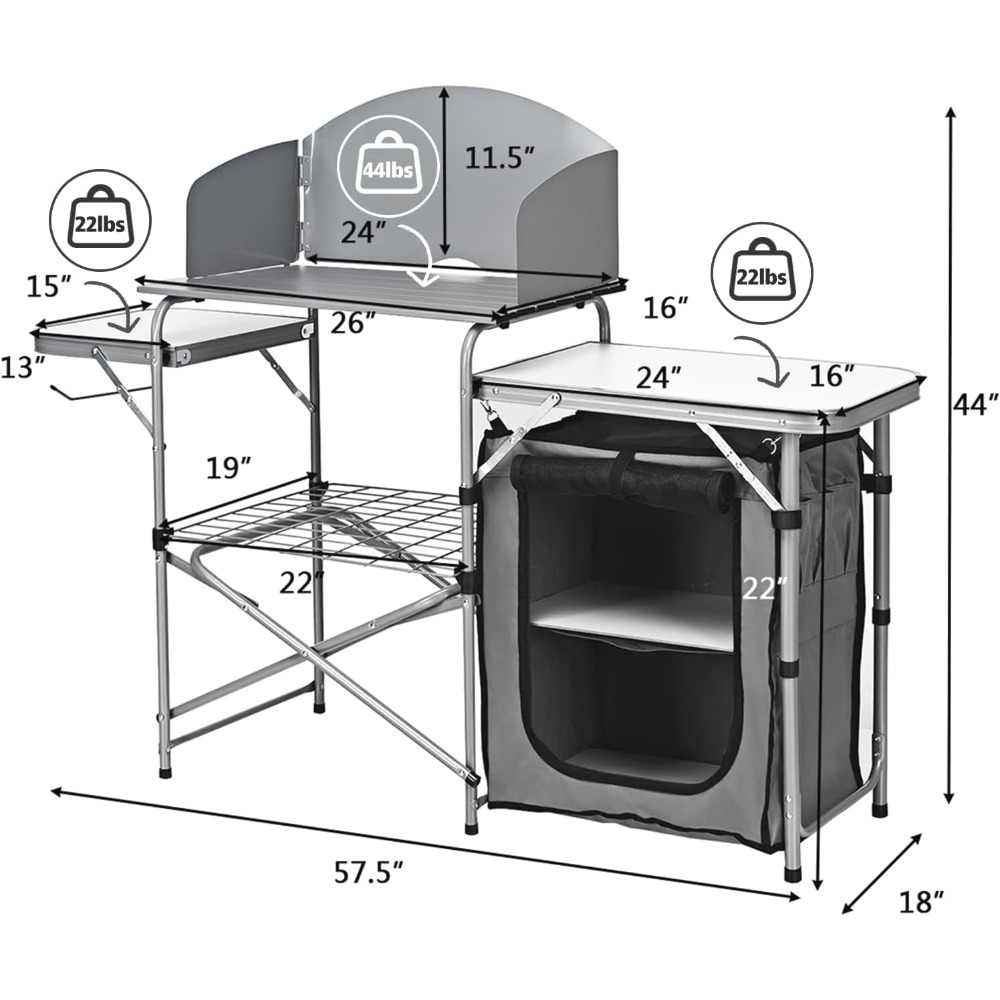 Folding Camping Kitchen Table, – Outdoor Camping Kitchen Setup Bewertung und Preis