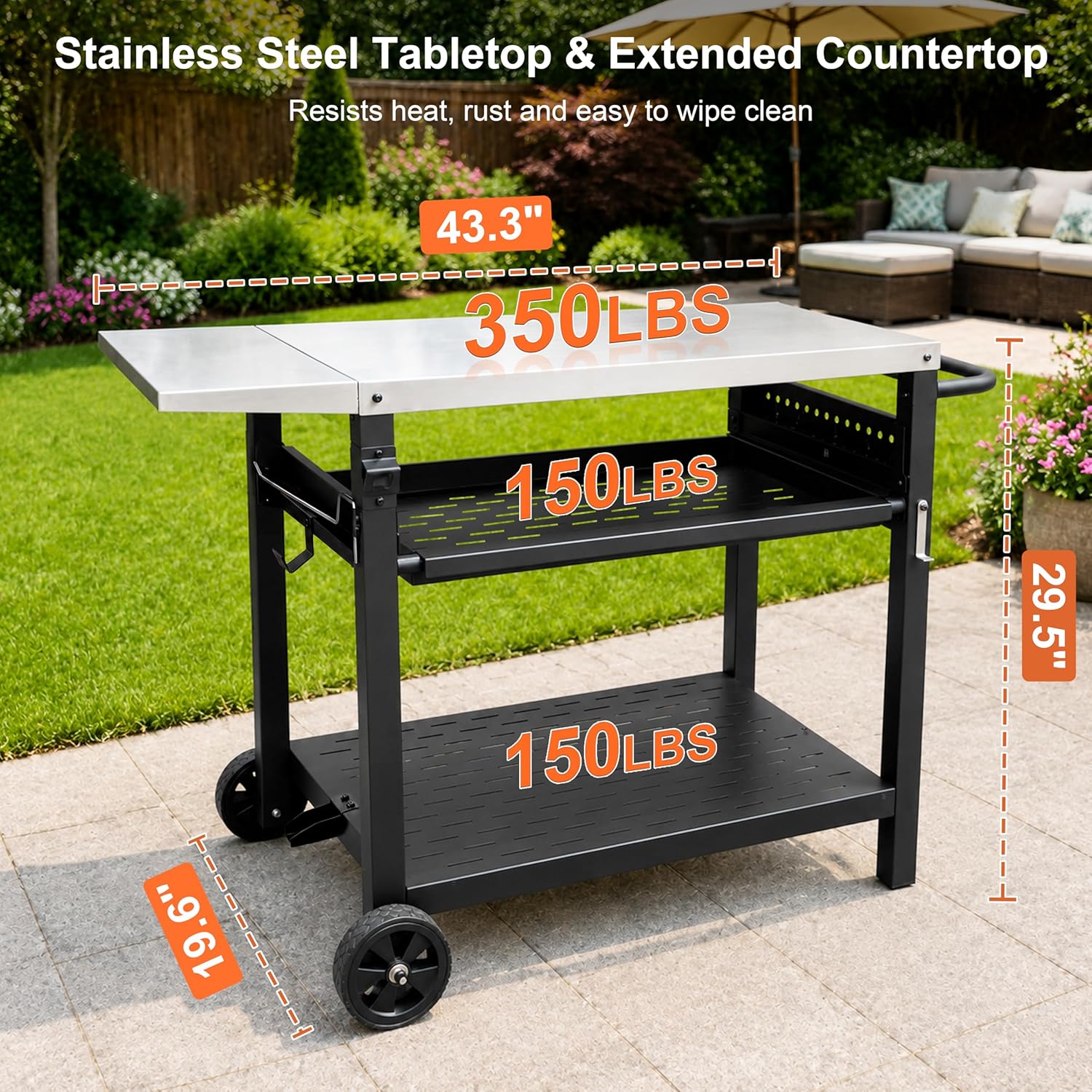 Stainless Steel Outdoor Grill  – Outdoor Camping Table With Storage Bewertung und Preis