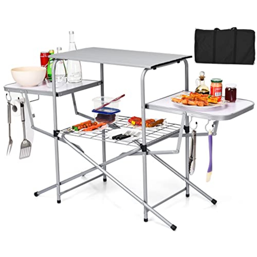 Folding Grill Table with 26''  – Outdoor Camping Kitchen Setup Bewertung und Preis