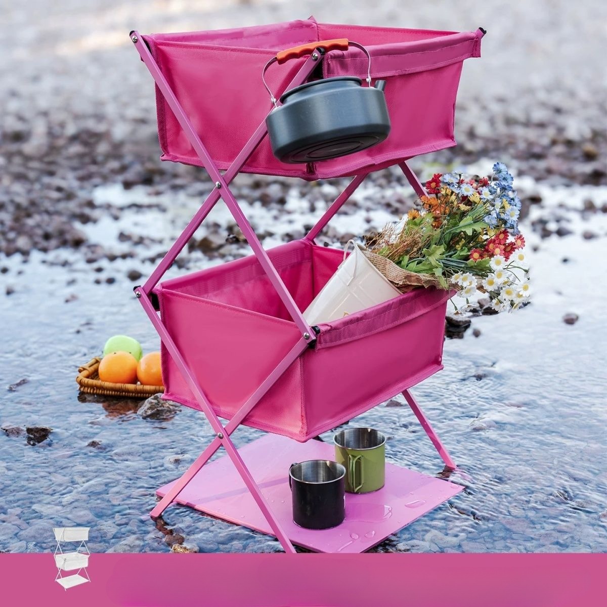 Outdoor Blackened Aluminum All – Outdoor Camping Table With Storage Bewertung und Preis