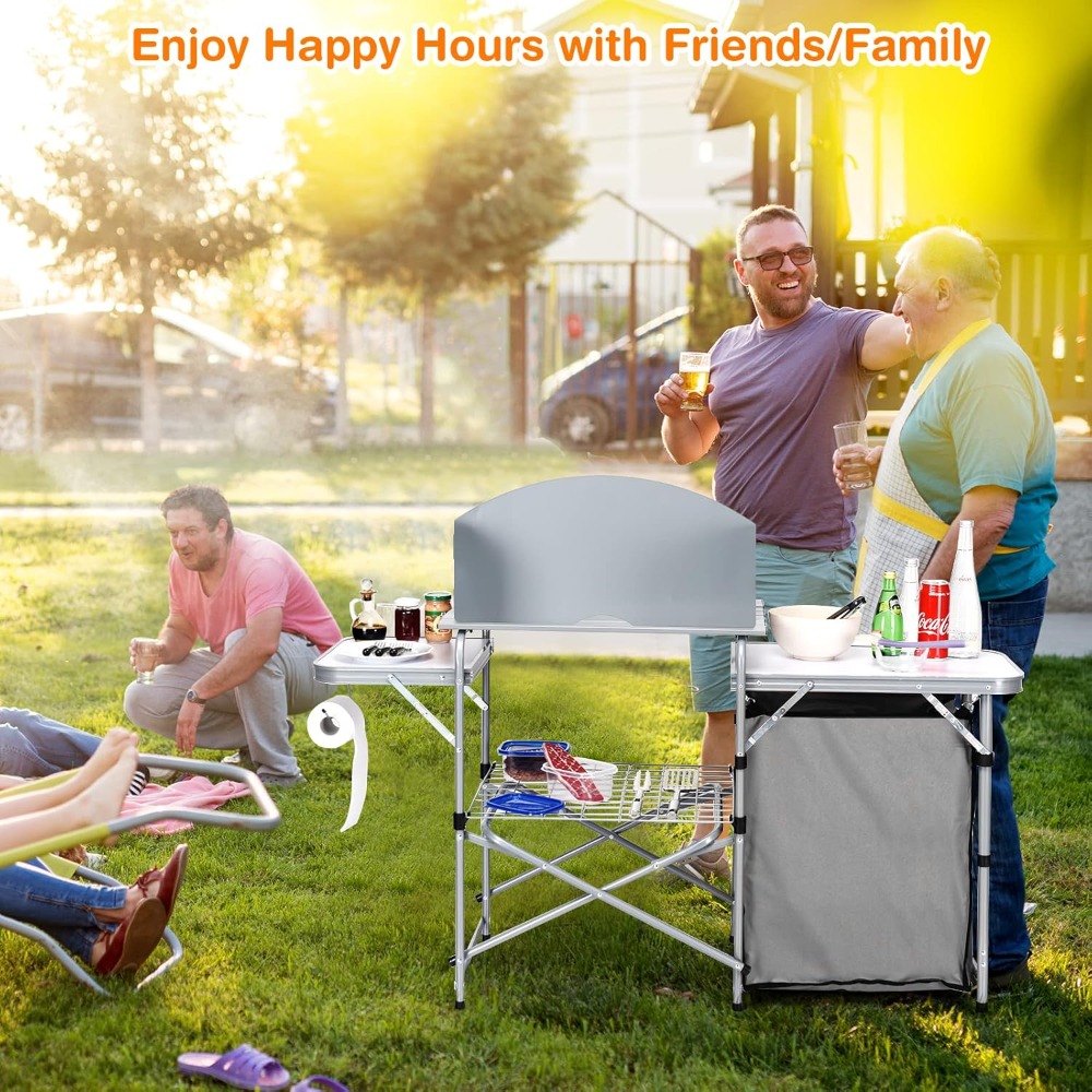 Folding Camping Kitchen Table, – Outdoor Camping Kitchen Setup Bewertung und Preis