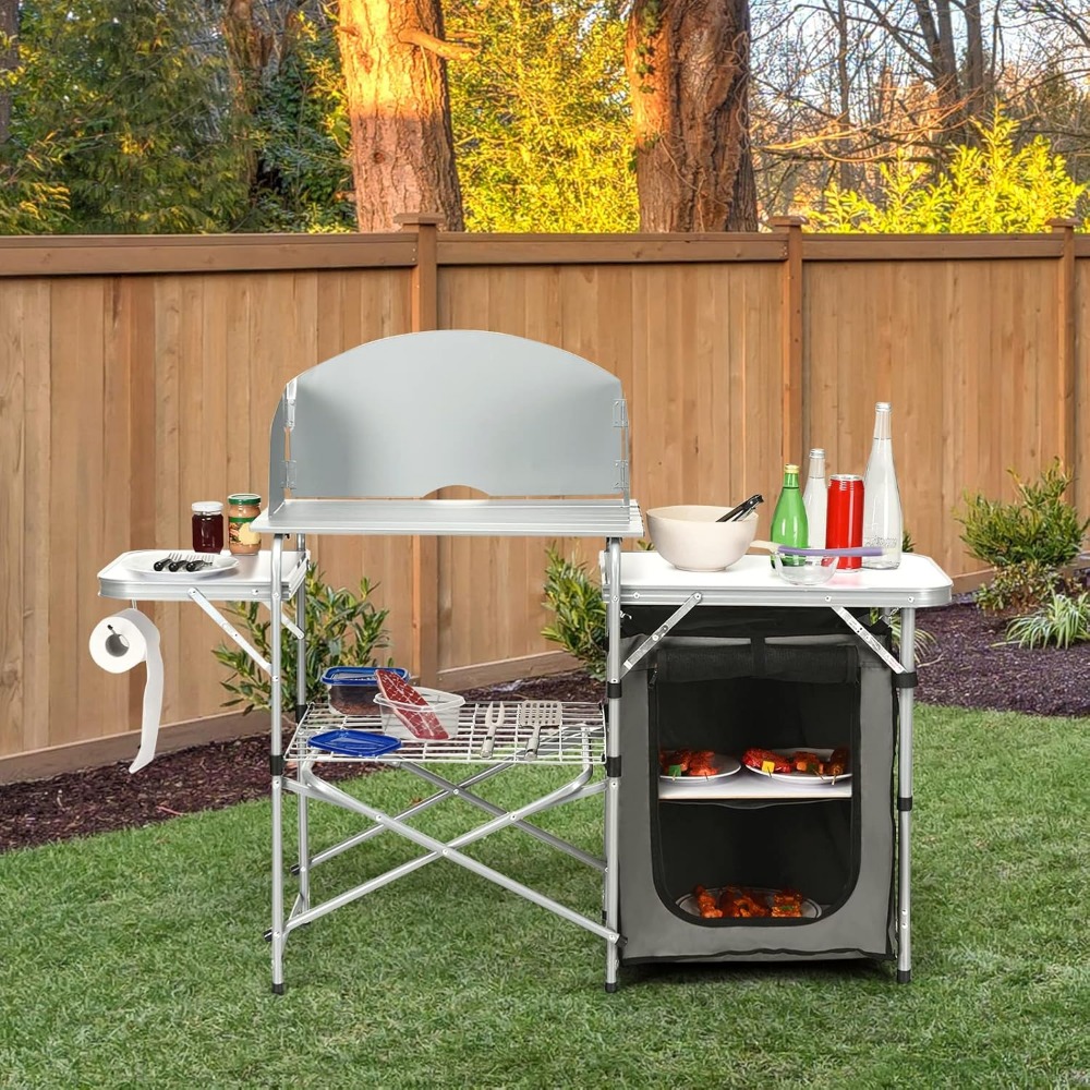 Folding Camping Kitchen Table, – Outdoor Camping Kitchen Setup Bewertung und Preis