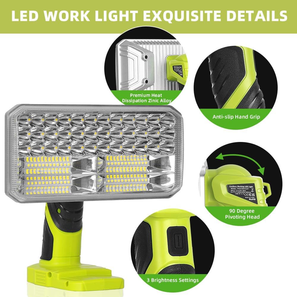 40W 4200LM Cordless LED Flashl – Outdoor Camping Jobs Bewertung und Preis
