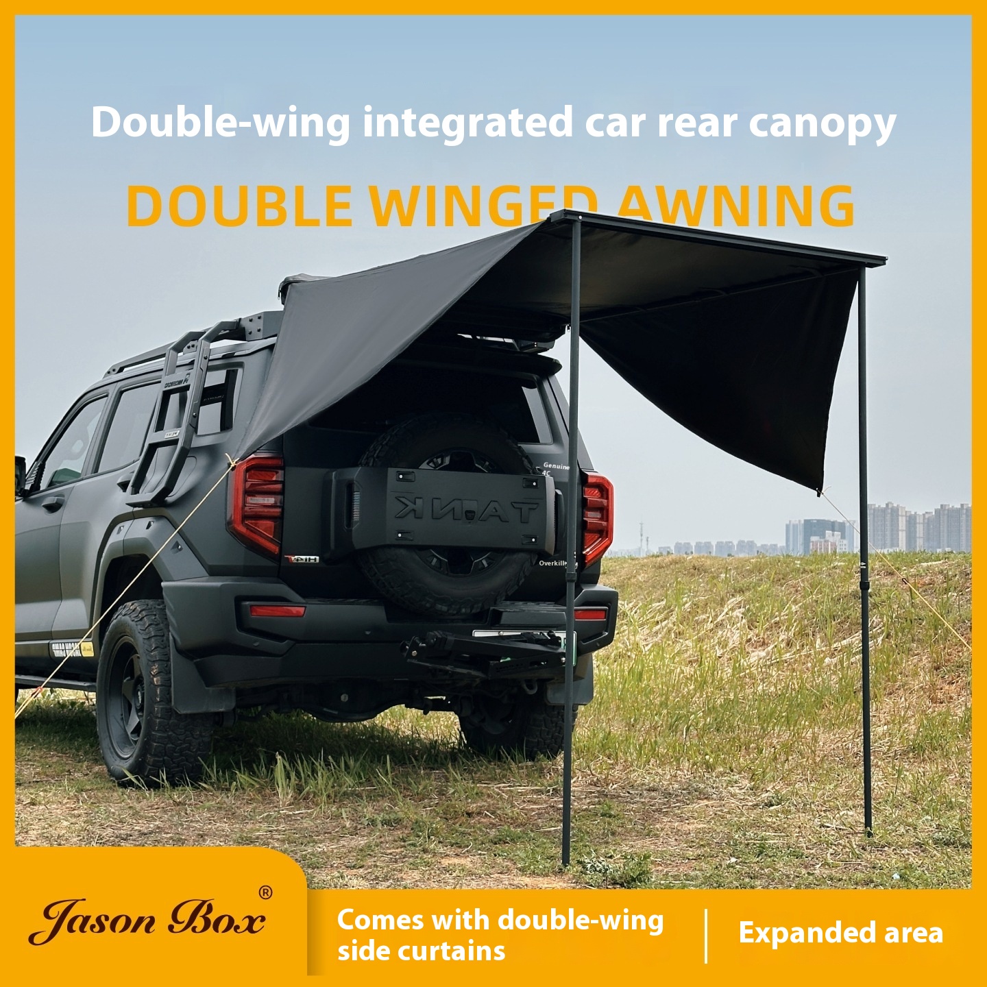 Aluminum Alloy Black Double-wi – Outdoor Camping Car Tail Tent Bewertung und Preis