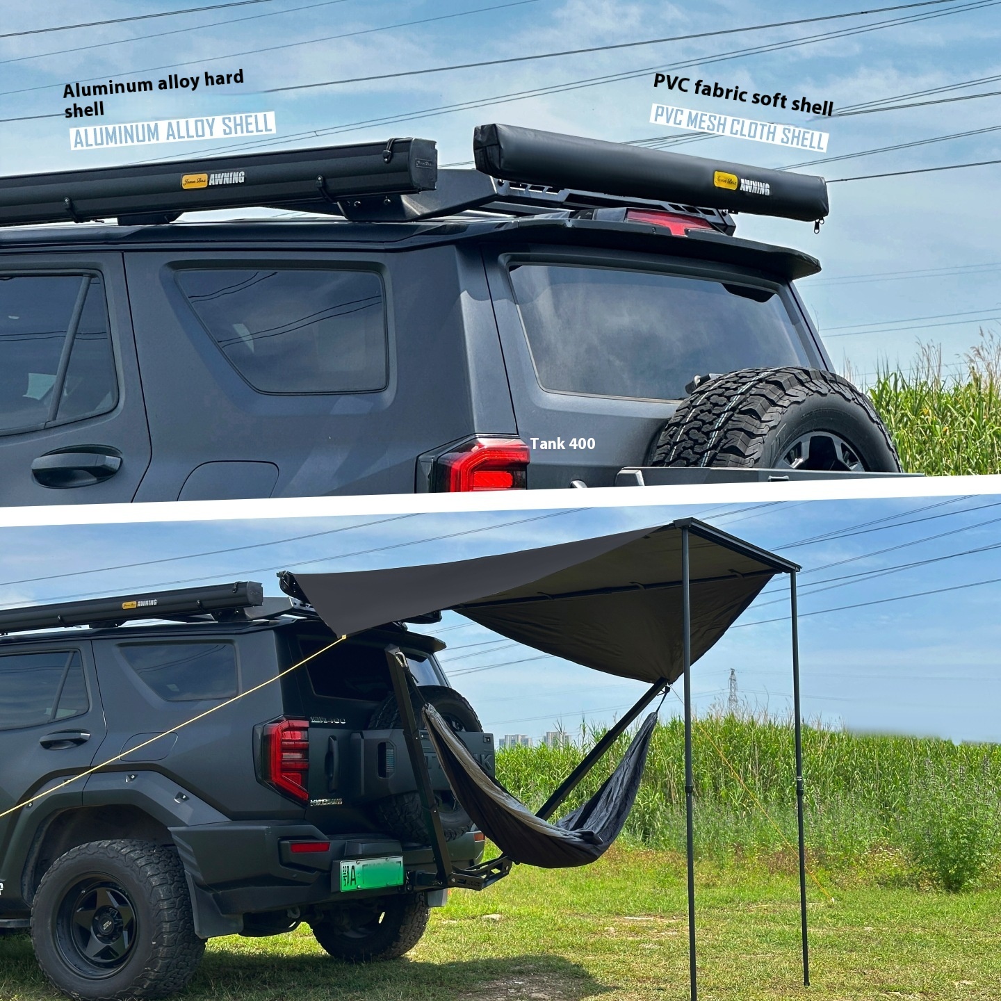 Aluminum Alloy Black Double-wi – Outdoor Camping Car Tail Tent Bewertung und Preis