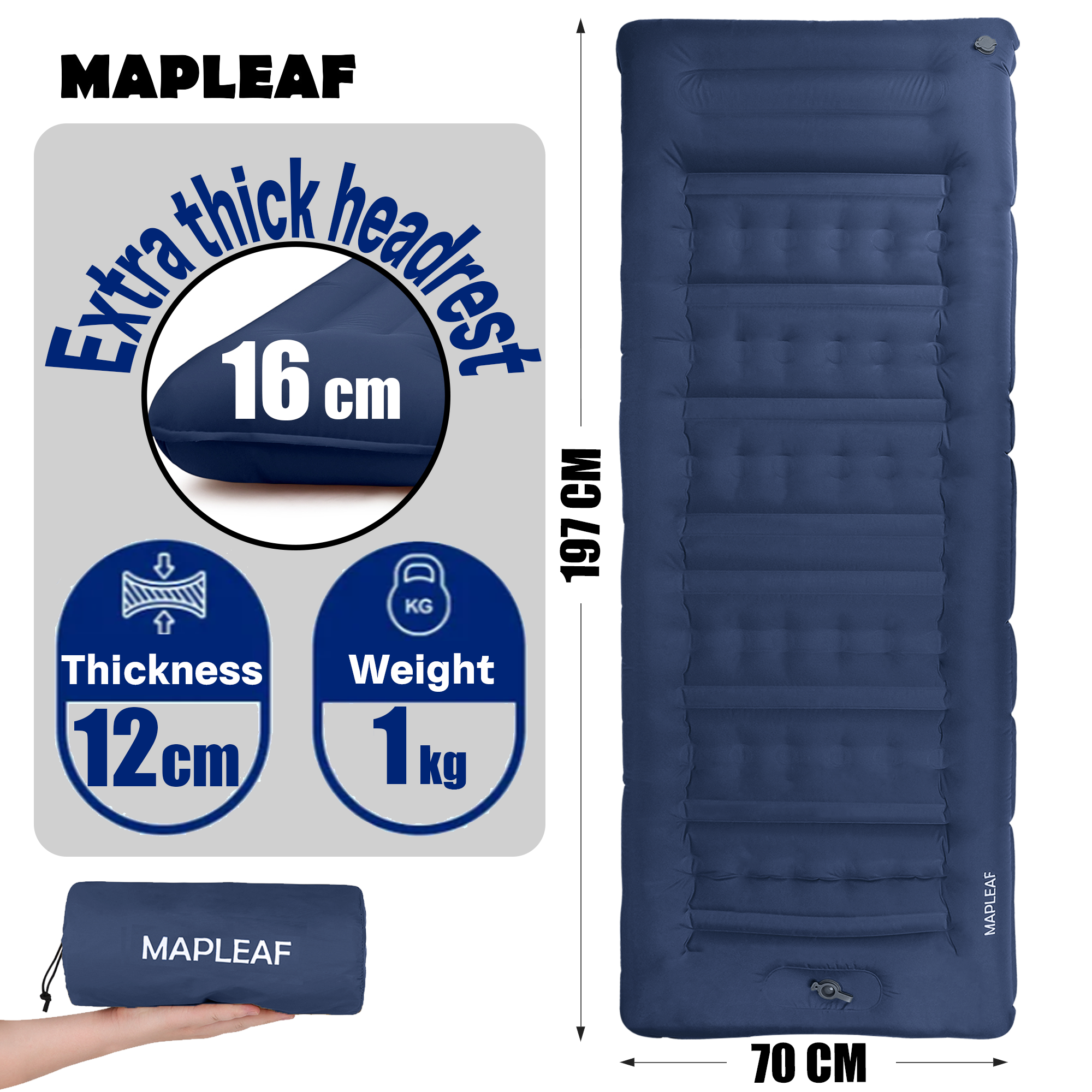 MAPLEAF 12cm Air Mattress Camp – Outdoor Camping Floor Mat Bewertung und Preis