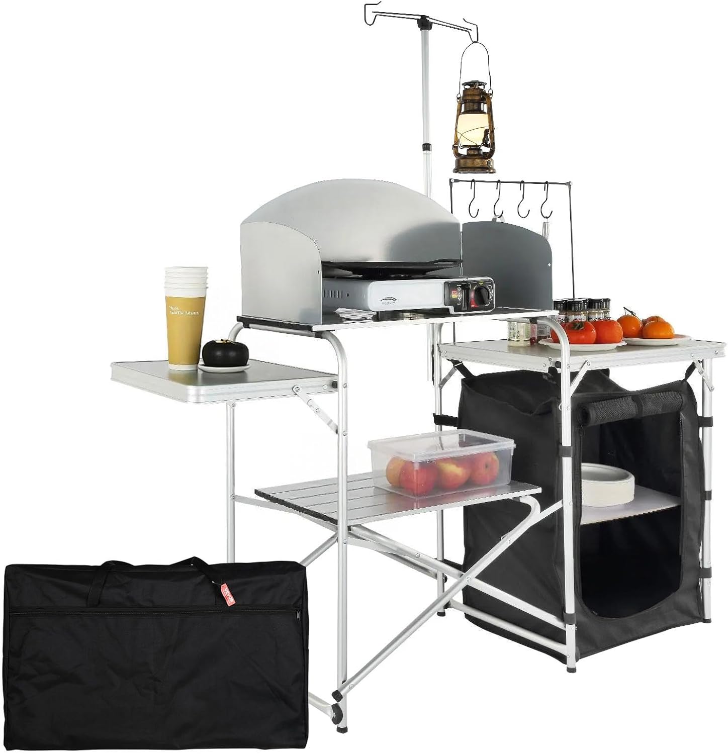 Camping Kitchen Table, Folding – Outdoor Camping Table With Storage Bewertung und Preis