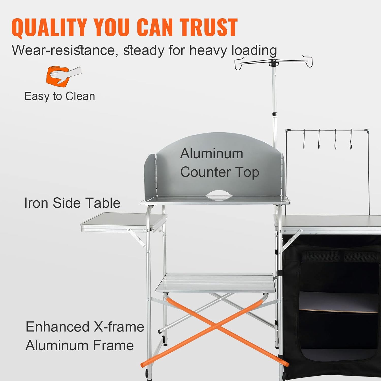 Camping Kitchen Table, Folding – Outdoor Camping Table With Storage Bewertung und Preis