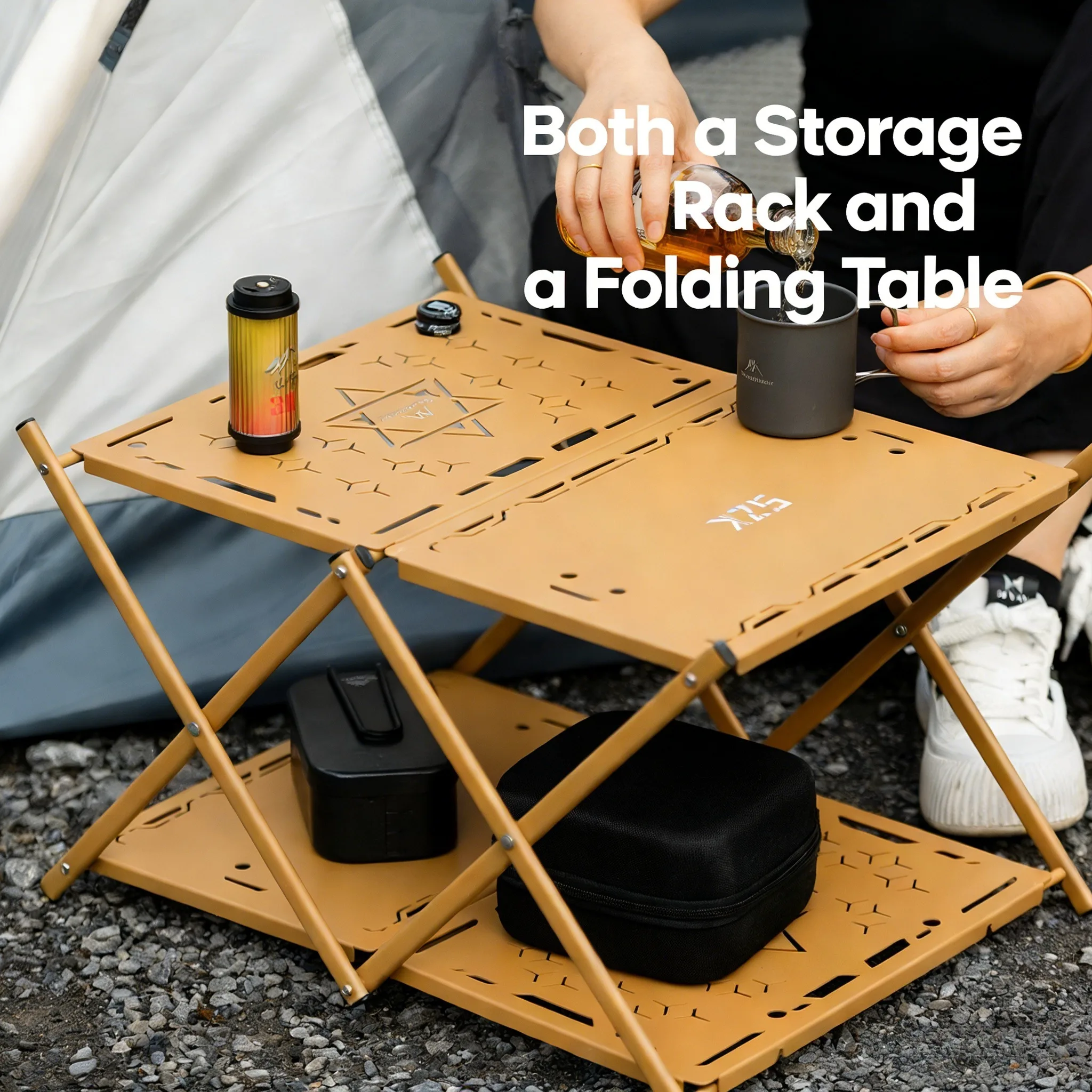 MOUNTAINHIKER Three-tier Rack  – Outdoor Camping Table With Storage Bewertung und Preis