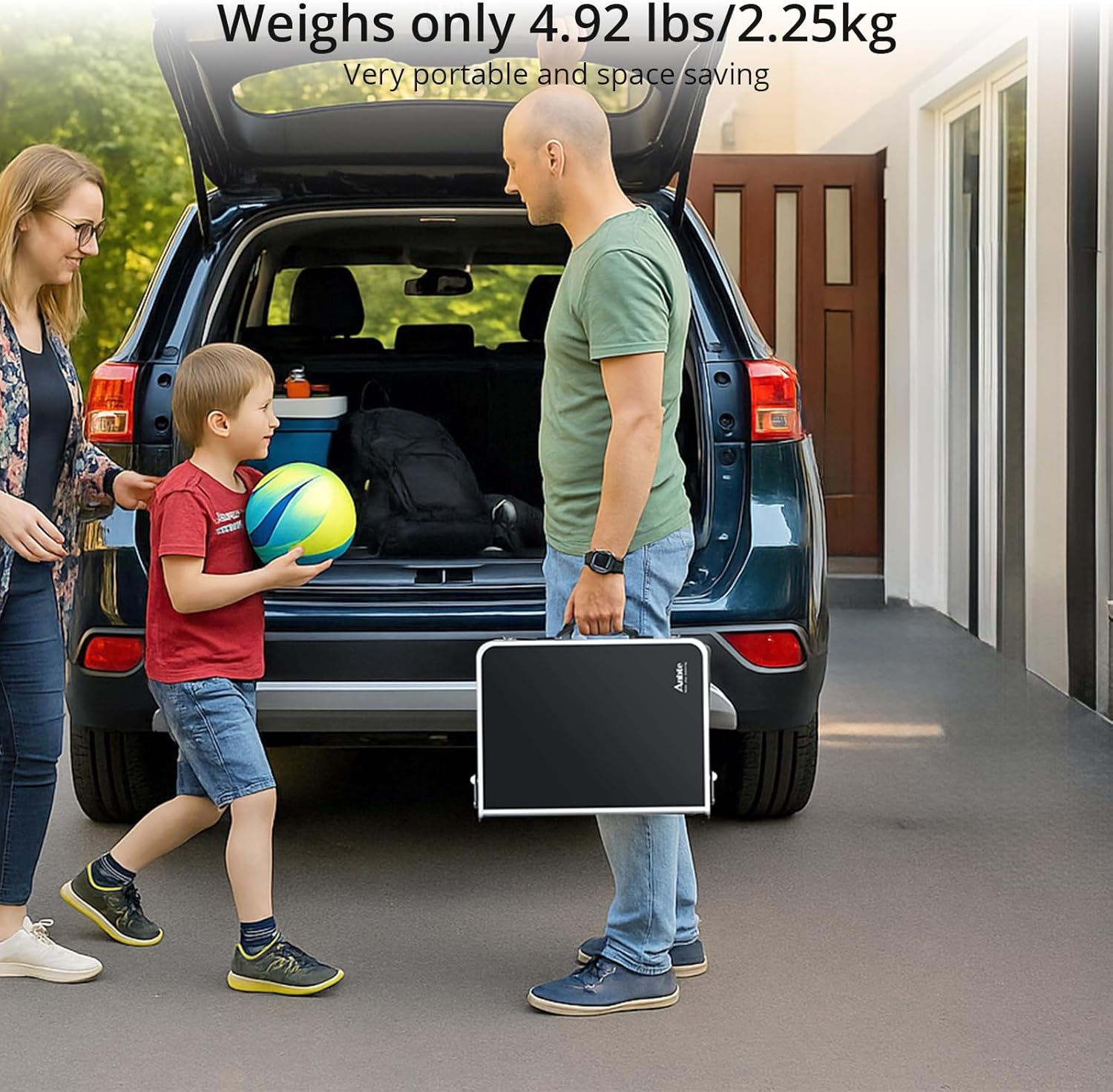 3-Height Adjustable Folding Ca – Outdoor Camping Table With Storage Bewertung und Preis