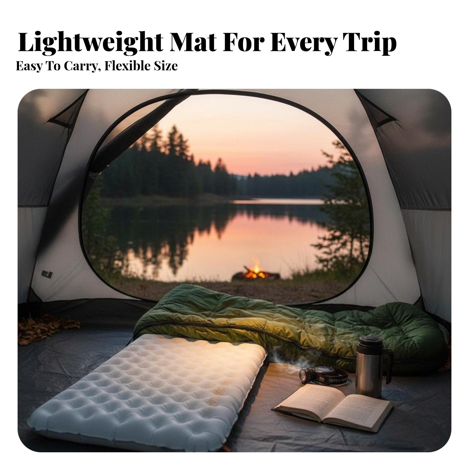 Inflatable Sleeping Pad, Light – Outdoor Camping Inflatable Tent Bewertung und Preis